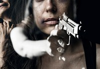 Abstract photo of violence against women