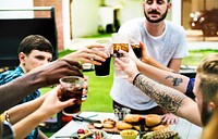 Diverse people enjoyment party outdoor