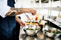 Chef working and cooking in the kitchen