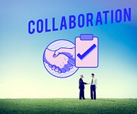 Business Contract Partnership Handshake Tick Concept