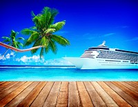 Summer Seascape Skylline Cruise Sea Route Destination Concept