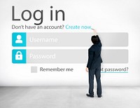 Business Man Account LogIn Security Protection Concept