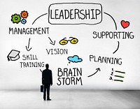 Leader Leadership supporting Management Vision Concept
