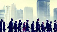 Business People Commuter Walking City Concept
