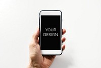 Your design text on a mobile phone