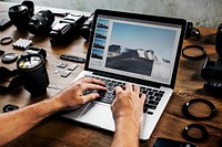 Photographer with camera equipment