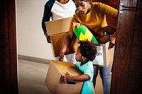 Black family moving in to new house