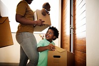 Black family moving in to new house