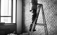 Handyman working renovating build tools