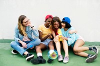 Group of diverse women having fun together