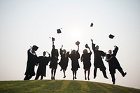 Young Students Graduation Ceremony Concept