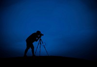 Photographer Camera Shooting Silhouette Outdoors Concept