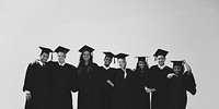 Young Students Graduation Ceremony Concept