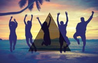 Summer Togetherness Friendship Triangle Copy Space Concept