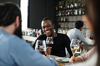 People having meal together in a restaurant