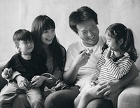 Asian family happiness togetherness at home