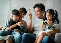 Asian family happiness togetherness at home