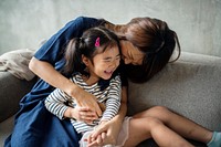 Japanese mother and daughter