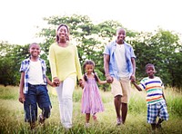 African Family Happiness Holiday Vacation Activity Concept