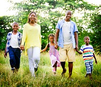 African Family Happiness Holiday Vacation Activity Concept