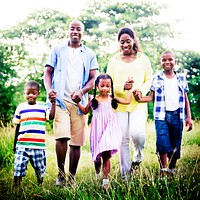 African Family Happiness Holiday Vacation Activity Concept