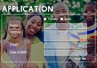 Application Form Interface Webpage Register Concept