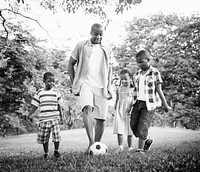 Family Bonding Recreation Sports Football Concept