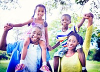 African Family Happiness Holiday Vacation Activity Concept