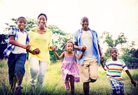 African Family Happiness Holiday Vacation Activity Concept