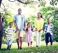 African Family Happiness Holiday Vacation Activity Concept