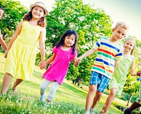 Children Kids Friendship Walking Happiness Concept
