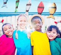 Diversity Children Smiling Summer Happy Concept