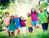 Children Friendship Togetherness Smiling Happiness Concept
