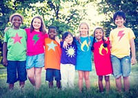 Children Friendship Bonding Happiness Outdoors Concept
