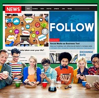 Follow Followers Following Share Sharing Social Concept