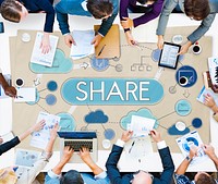 Share Sharing Data Connection Global Communication Concept