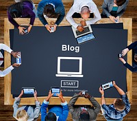 Blog Post Connect Social Media Website Concept