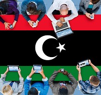 Libya National Flag Government Freedom LIberty Concept