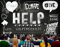 Give Help Donate Charity Aid Concept