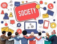 Society Social Media Network Connection Concept