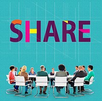 Share Sharing Social Media Networking Connection Communication Concept