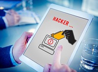 Cyber Attack Crime Fraud Phishing Hacker Security System Concept
