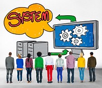 System Connection Technology Data Networking Concept