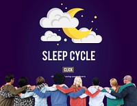 Sleep Cycle Awake REM Rapid Eye Movement Dream Relaxation Concept