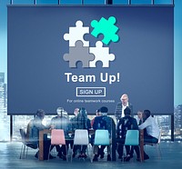 Team Up Teamwork Collaboration Togetherness Concept