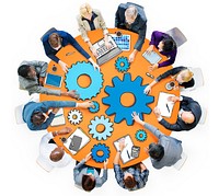 Group of Business People in Meeting Photo and Illustration