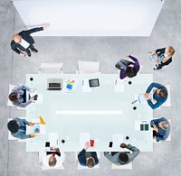 Group of diverse people having a business meeting