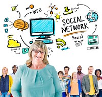 Social Network Social Media Diversity People Leadership Concept