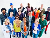 Group of Diverse Multiethnic People Various Jobs Concept