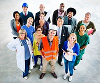 Group of Multiethnic Diverse People with Different Jobs Concept